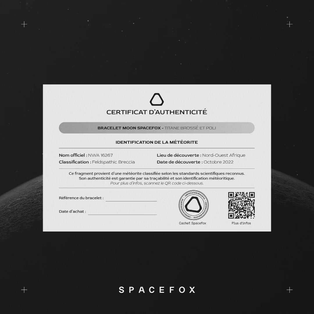 Charger la vidéo: certificat d'authenticité papier bracelet Moon
